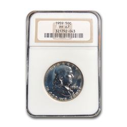 1959 Franklin Half Dollar PF-67 NGC