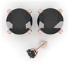 Image 2 : 4.0 ctw Black Diamond Stud Designer Earrings 14k Rose Gold