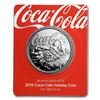Image 1 : 2019 Fiji 1 oz Proof Silver Coca-Cola Santa Holiday Coin