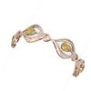 Image 2 : 17.47 ctw Canary Citrine & Diamond Bracelet 18K Rose Gold