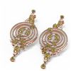 Image 3 : 20.11 ctw Canary Citrine & Diamond Earrings 18K Rose Gold