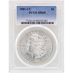 1881-CC $1 Morgan Silver Dollar Coin PCGS MS65