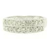 Image 1 : .950 Platinum 0.72 ctw Dual Row Round Diamond Band Ring w/ Open Gallery