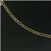 Image 3 : 14K Yellow Gold Puffed Heart Charm Figaro Link 10" Anklet Ankle Bracelet 3.5g