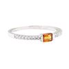Image 1 : 0.35 ctw Citrine and Diamond Ring - 14KT White Gold