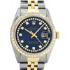 Image 1 : Rolex Mens 2 Tone 14K Blue String VS Diamond Datejust Wristwatch