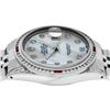 Image 5 : Rolex Mens SS MOP Diamond Lugs & Ruby Channel Set Diamond Datejust Wristwatch