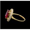 Image 3 : 14KT Yellow Gold 3.89 ctw Ruby and Diamond Ring