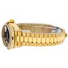 Image 6 : Rolex Ladies 18K Yellow Gold Black Diamond And Ruby President Wristwatch With Ro