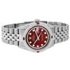 Image 3 : Rolex Mens Stainless Steel Red Diamond Lugs & Ruby Datejust Wristwatch