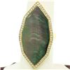 Image 4 : Ippolita 18K Yellow Gold Large Unique Black Mother of Pearl .65 ctw Diamond Ring