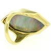 Image 5 : Ippolita 18K Yellow Gold Large Unique Black Mother of Pearl .65 ctw Diamond Ring