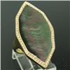 Image 6 : Ippolita 18K Yellow Gold Large Unique Black Mother of Pearl .65 ctw Diamond Ring