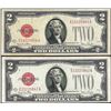 Image 1 : Lot of (2) 1928G $2 Legal Tender Notes