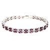Image 2 : Natural Marquise Pink Rhodolite Garnet  Bracelet
