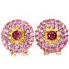 Image 1 : Natural RUBY CITRINE AMETHYST TOURMALINE Earrings