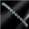 Image 1 : Natural  Aaa Neon Blue Apatite Bracelet