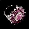 Image 3 : Natural  Pink Ruby Rhodolite Garnet Ring