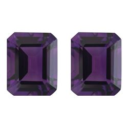 Natural Emerald Cut Amethyst Pair 20.01 Carats - VVS