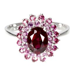 Natural  Rhodolite Garnet Ring