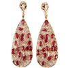 Image 1 : Natural MARQUISE Red Ruby Earrings