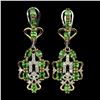 Image 1 : Natural Tsavorite Garnet Fashion Earrings