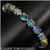 Image 1 : Natural Unheated White Opal Rainbow 94.36  Cts Bracelet