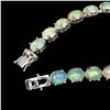 Image 3 : Natural Unheated White Opal Rainbow 94.36  Cts Bracelet