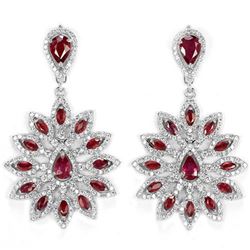 Natural RED RUBY PEAR-MARQUISE Earrings