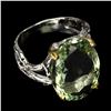 Image 3 : Natural 19x14mm Green Amethyst Ring