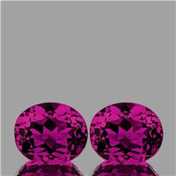 Natural AAA Magenta Purple Rhodolite Garnet Pair
