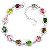 Image 1 : NATURAL MULTI COLOR TOURMALINE BRACELET