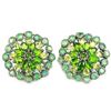 Image 1 : Natural Emerald Peridot & CH-Diopside Earrings