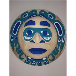 West Coast Native Blue Moon Mask with Eagle Spirit