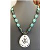 Image 1 : Tibet Hand Made Natural Turquoise AUM Necklace