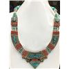 Image 1 : Tibet Natural Stone Tribal Queen Royal Necklace