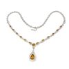 Image 2 : Natural Unheated  Pear Citrine Necklace