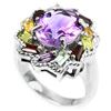 Image 2 : NATURAL AMETHYST, TOPAZ, CITRINE, PERIDOT & GARNET Ring