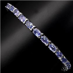 Natural Oval 6x4 mm  Blue Violet Tanzanite Bracelet