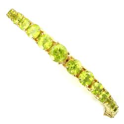 Natural  Rich Green Peridot 75.03 Cts Bracelet