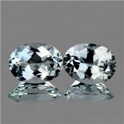 Natural Light Sky Blue Aquamarine Pair {Flawless-VVS1}