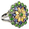 Image 3 : Natural CHROME DIOPSIDE CITRINE SAPPHIRE  Ring