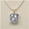 Image 2 : Sterling Silver Ice Blue Topaz Necklace