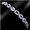 Image 1 : Natural Gorgeous Blue Violet Tanzanite Bracelet