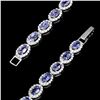 Image 3 : Natural Gorgeous Blue Violet Tanzanite Bracelet