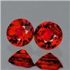 Image 1 : Natural  AAA Red Orange Sapphire Pair{Flawless-VVS1