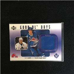 2002-03 UPPER DECK GOOD 'OL DAYS JERSEY MATS SUNDIN #GO-MS