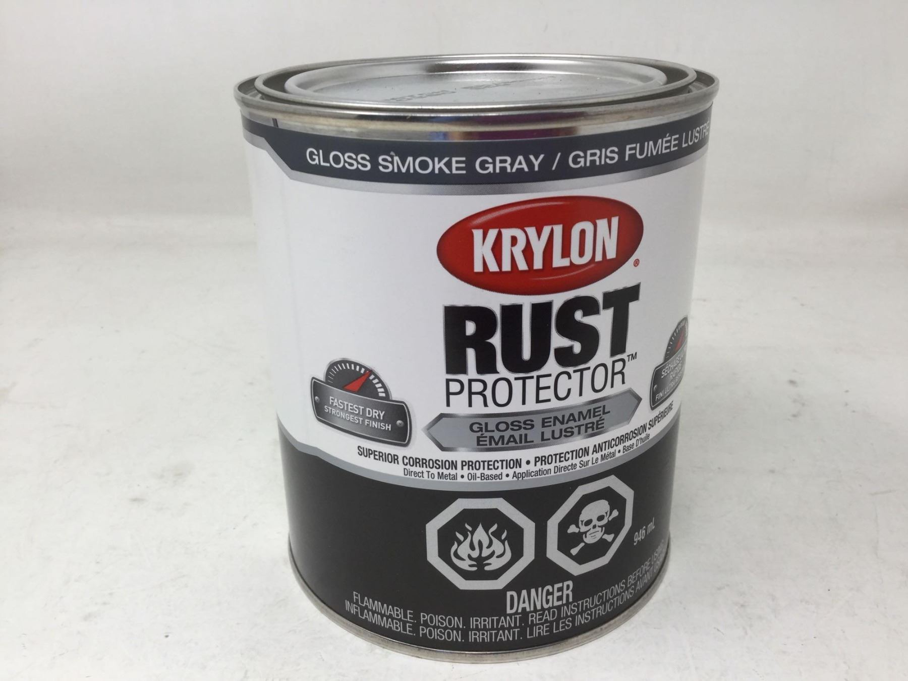 Krylon Rust Protector Gloss Enamel- Gloss Smoke Gray (946ml) krylon rust protector