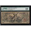 Image 1 : 1896 $5 Silver Certificate PMG 10 Very Good
