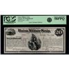 Image 1 : 1867 $20 Union Military Scrip Topeka Kansas PCGS 58PPQ